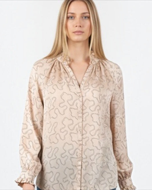 Blush Pink Jaeger London Silk Blouse | Size L