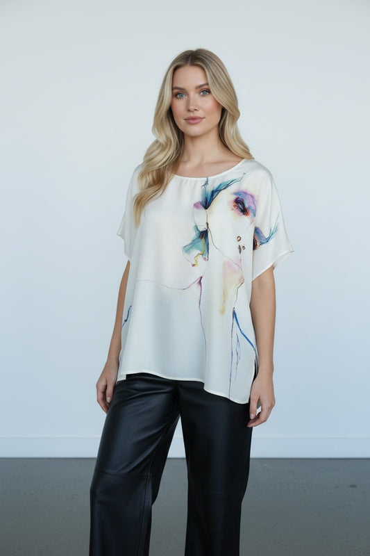 Illustration Silk top by Jigsaw | Size L