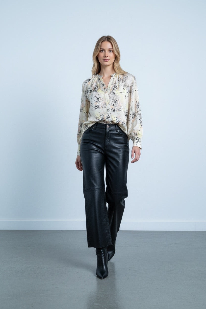Ditsy Print Silk Blouse by Equipment | Size L